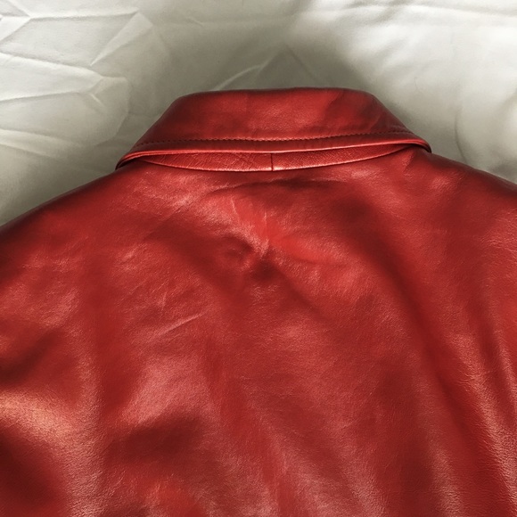 EUC Gorgeous vintage Cache short rich red genuine leather jacket, size 2 - Picture 13 of 13